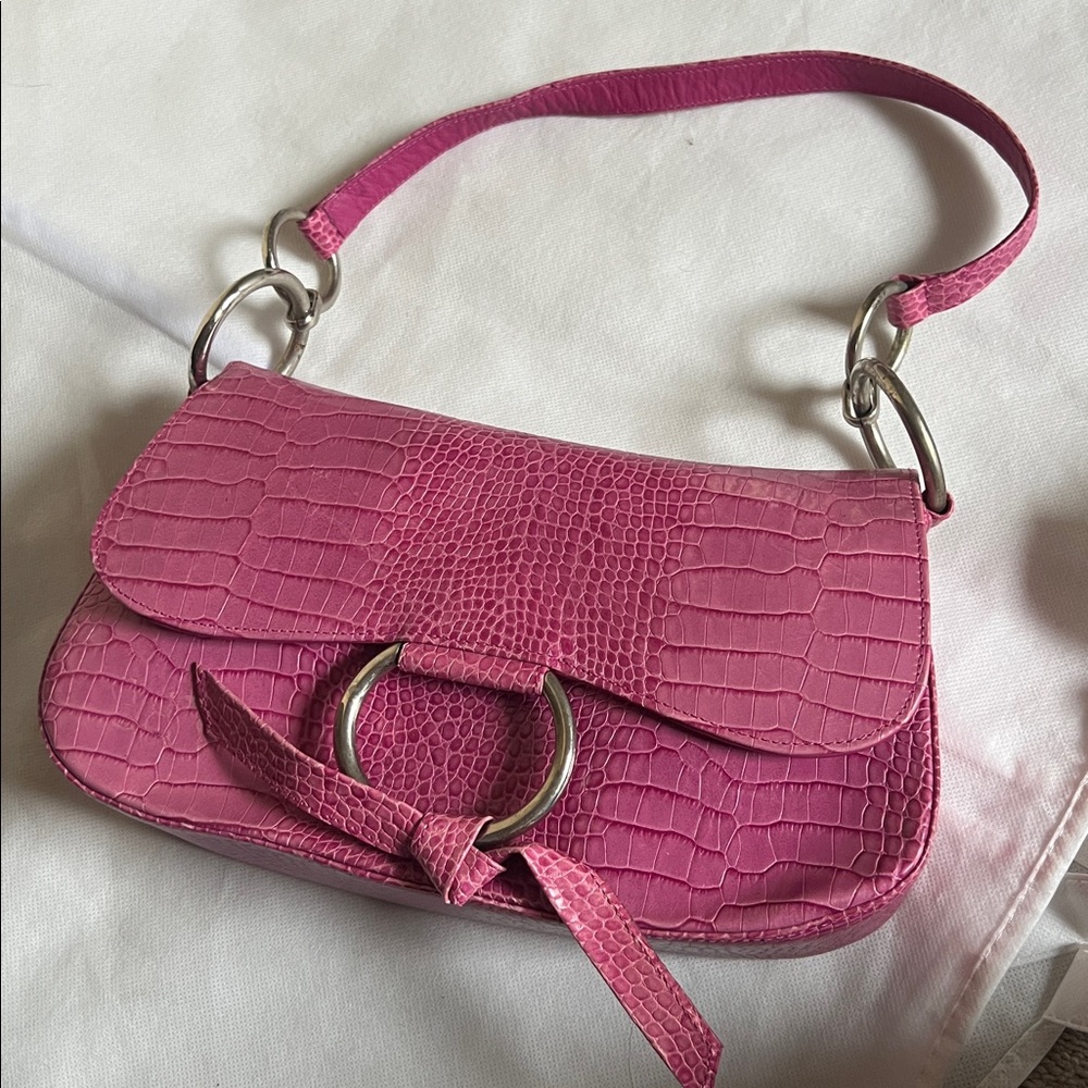 Vintage Magenta Stuart Weitzman Alligator Purse